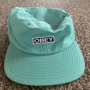 Obey Teal strap back hat